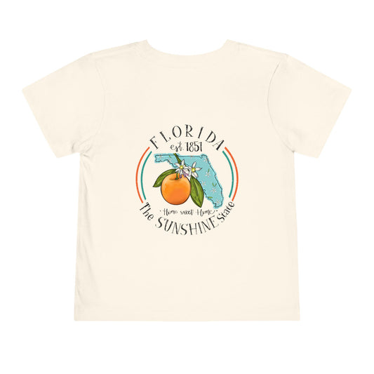 Toddler Tee — Florida Sunshine State Orange Map Graphic