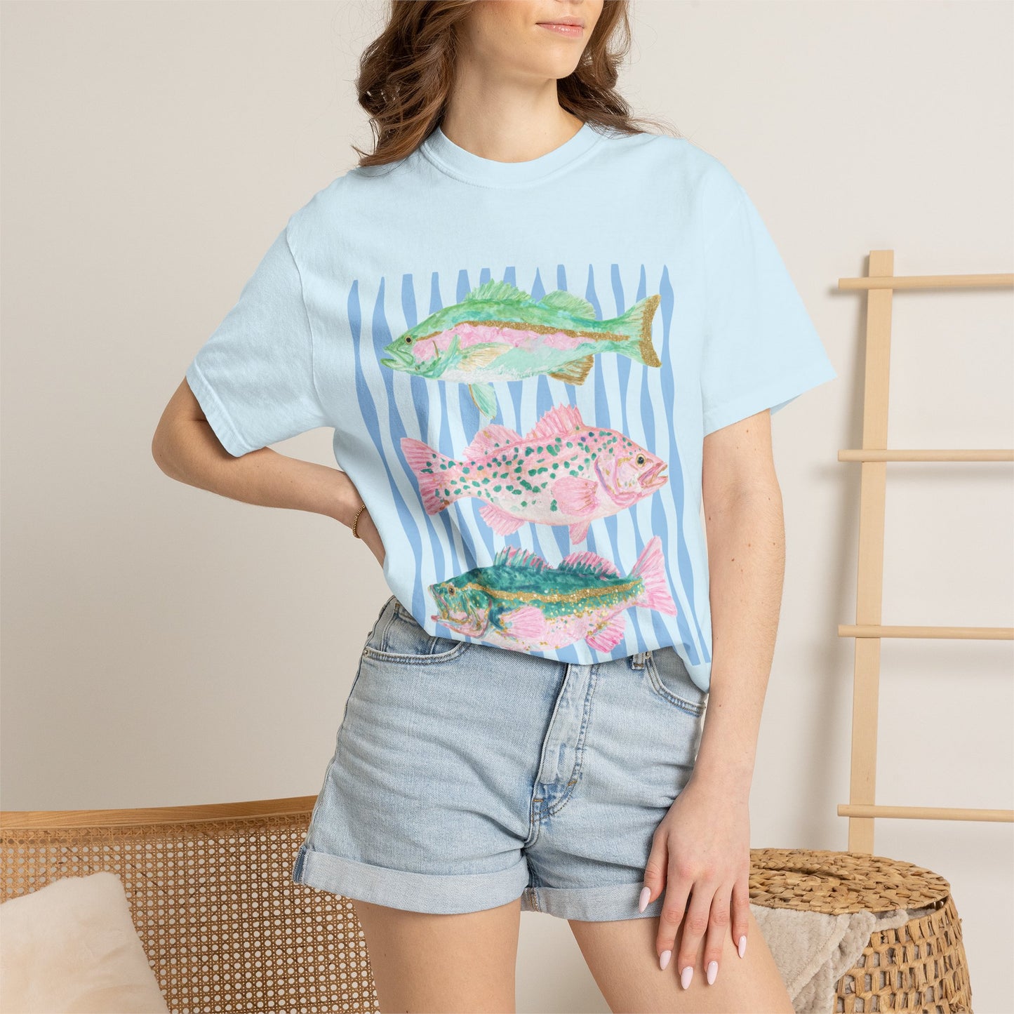 The Pastel Glitter Fish Tee