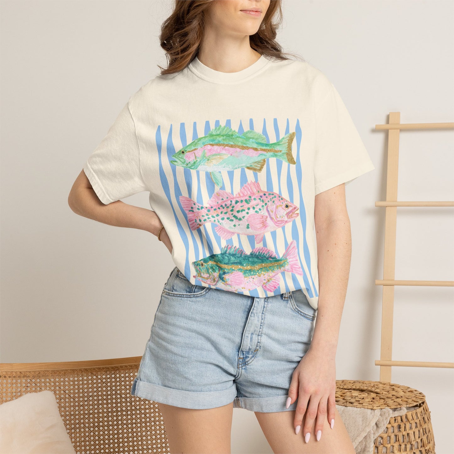 The Pastel Glitter Fish Tee