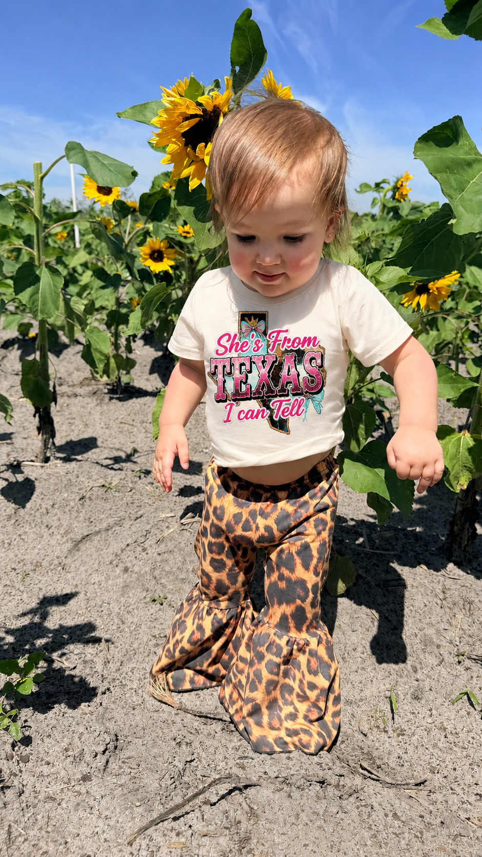 Toddler Tee — "She's From Texas I Can Tell" Cute Western State Pride Shirt