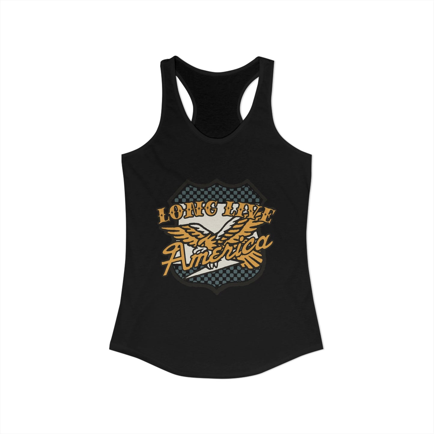 Checkered Long Live America Tank