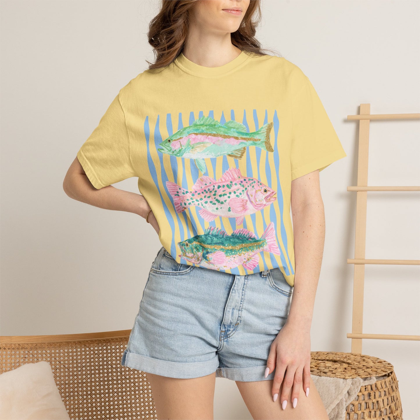 The Pastel Glitter Fish Tee
