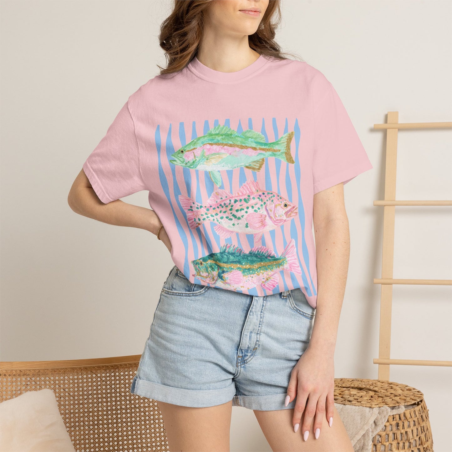 The Pastel Glitter Fish Tee